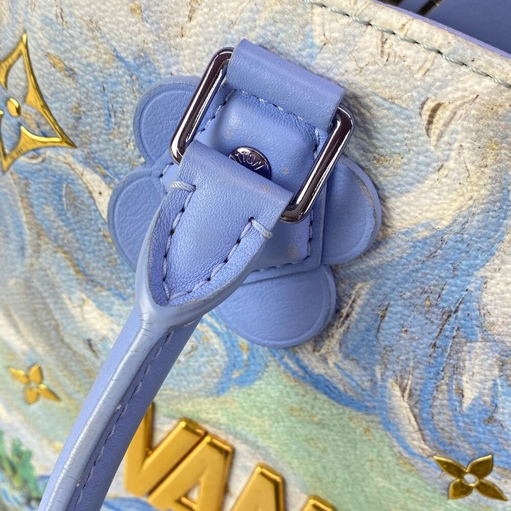 Louis Vuitton Montaigne MM Masters Collection Handbag M43378 Light Blue Green - Picture 16 of 16